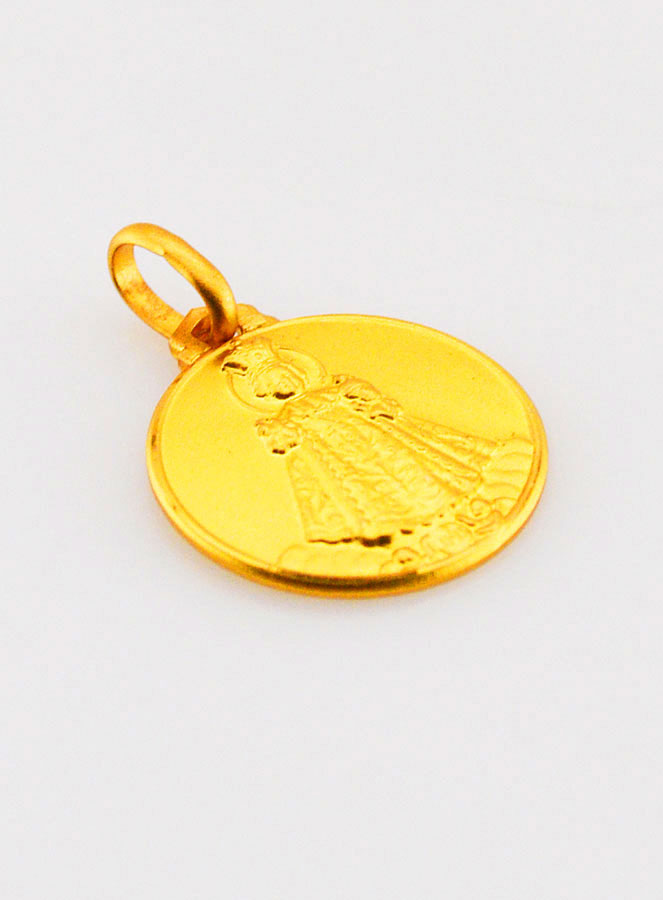 Médaille Enfant Jésus de Prague en Plaqué Or - 16mm (pic 3)