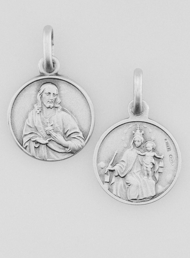 Médaille du Scapulaire en Argent Massif - 12mm (pic 1)