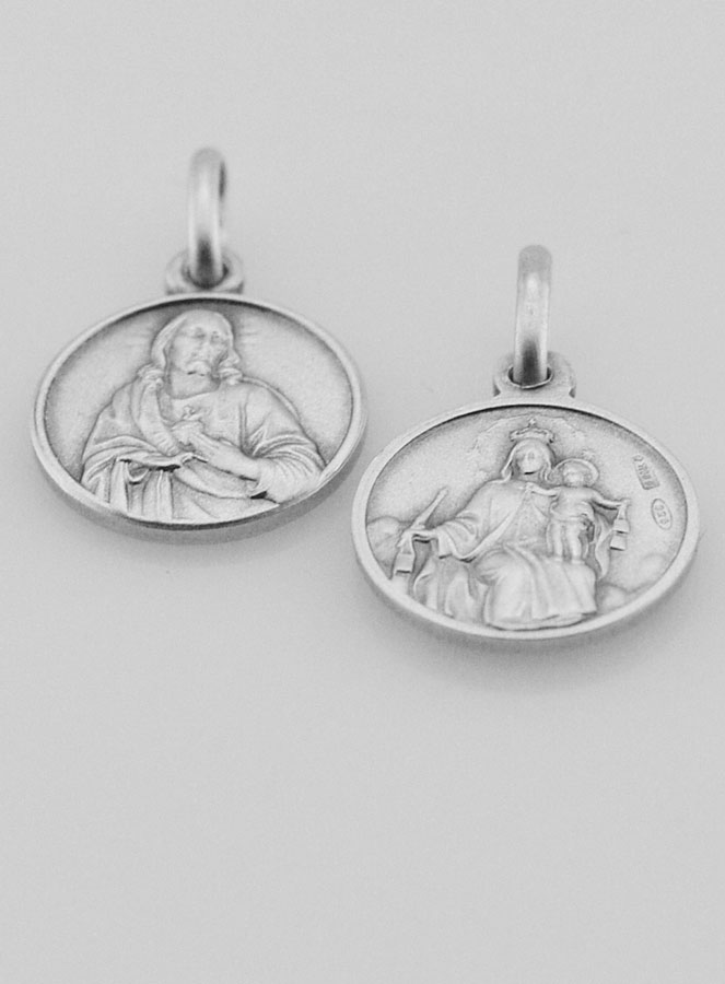 Médaille du Scapulaire en Argent Massif - 12mm (pic 2)
