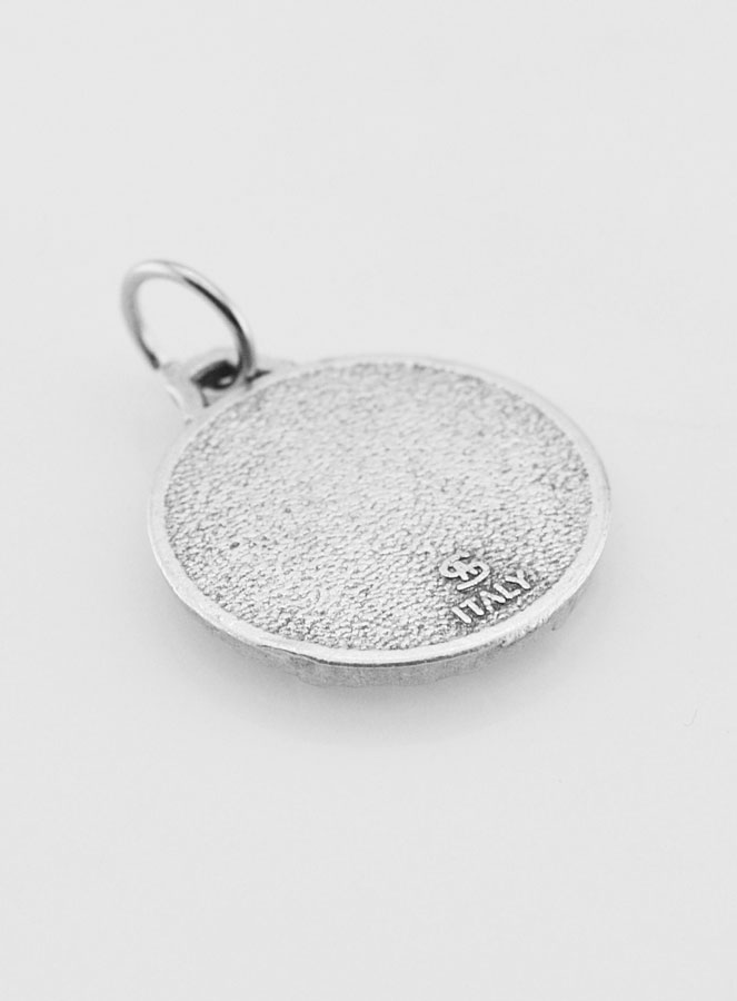 Médaille Sacré Coeur de Jésus en Métal Argenté - 18mm (pic 4)