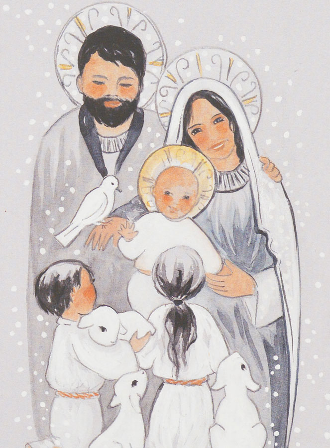 Carte de Voeux Nativité à la Crèche - 10 X 15cm (pic 4)