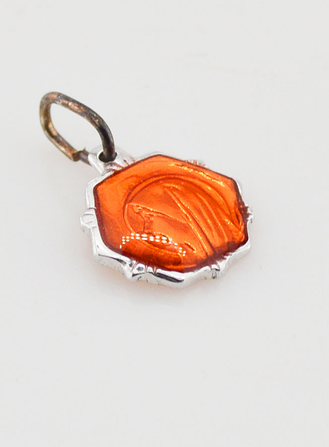 Médaille Vierge Marie 11mm - Orange (pic 3)