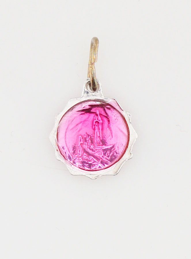 Médaille Vierge Marie 11mm - Rose Fushia (pic 4)