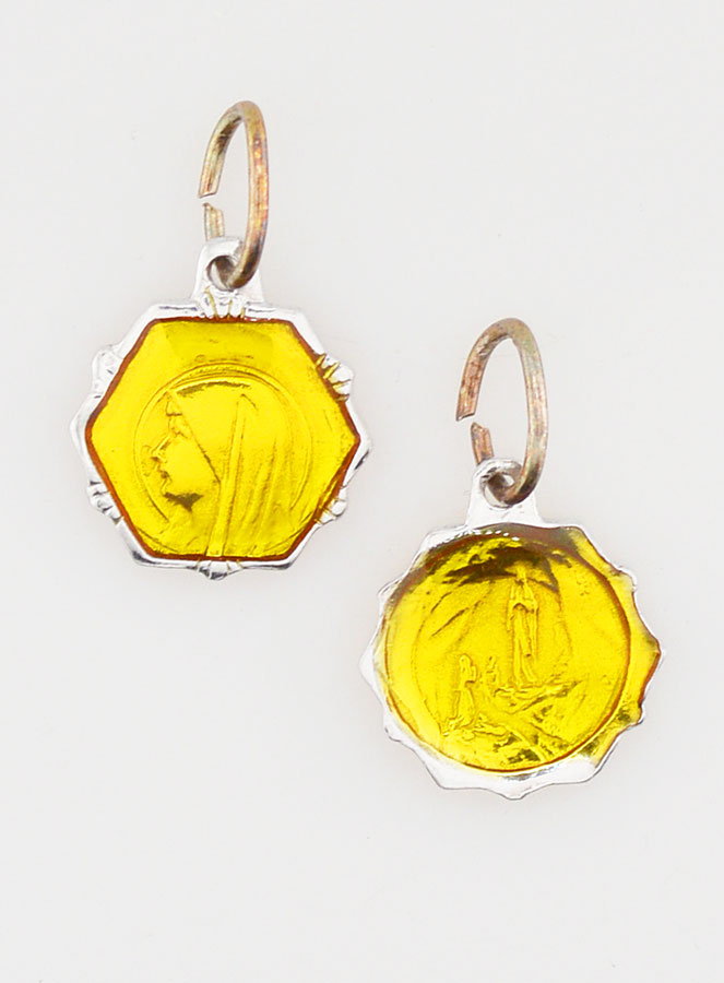 Médaille Vierge Marie 11mm - Jaune (pic 1)