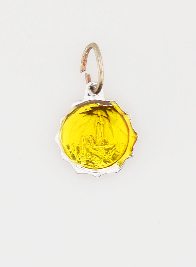 Médaille Vierge Marie 11mm - Jaune (pic 4)