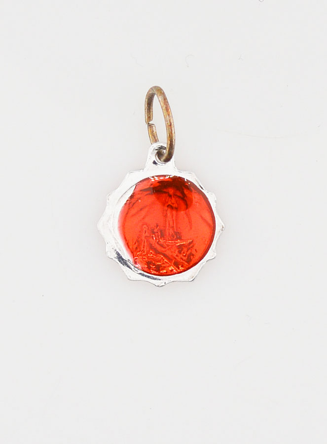 Médaille Vierge Marie 11mm - Rouge (pic 4)