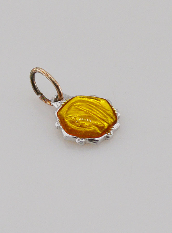 Médaille Vierge Marie 8mm - Jaune (pic 3)