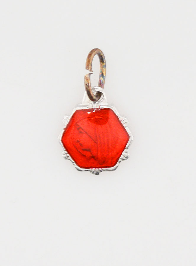 Médaille Vierge Marie 8mm - Rouge (pic 3)