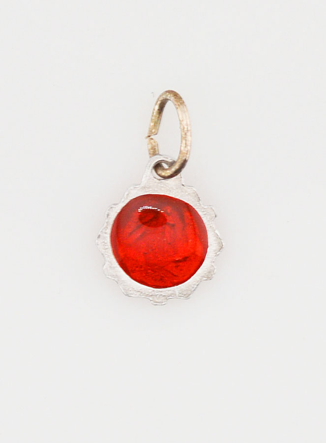 Médaille Vierge Marie 8mm - Rouge (pic 4)