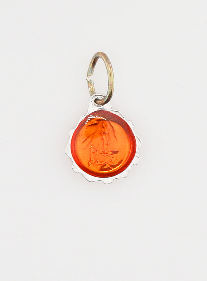 Médaille Vierge Marie 8mm - Orange (pic 4)