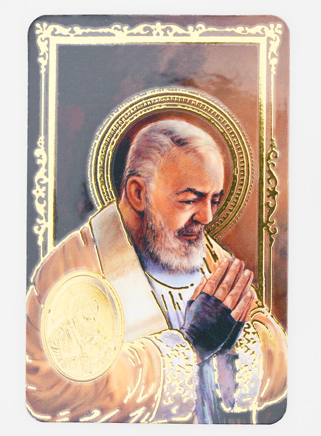 Carte de Prière Médaille Saint Padre Pio (pic 1)