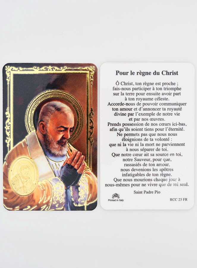Carte de Prière Médaille Saint Padre Pio (pic 3)