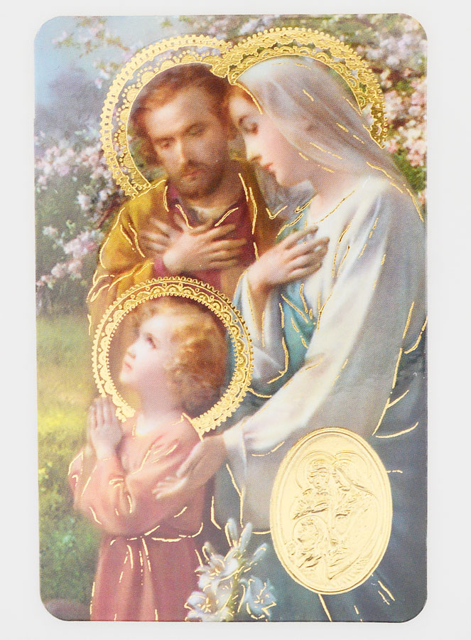 Carte de Prière Médaille Sainte Famille (pic 1)