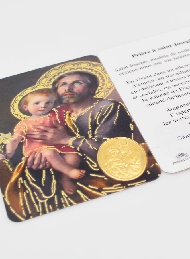 Carte de Prière Médaille Saint Joseph (pic 4)