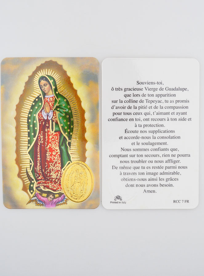 Carte de Prière Médaille Notre Dame de Guadalupe (pic 3)
