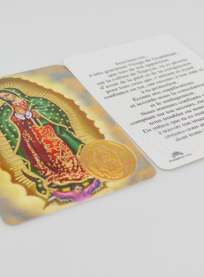 Carte de Prière Médaille Notre Dame de Guadalupe (pic 4)