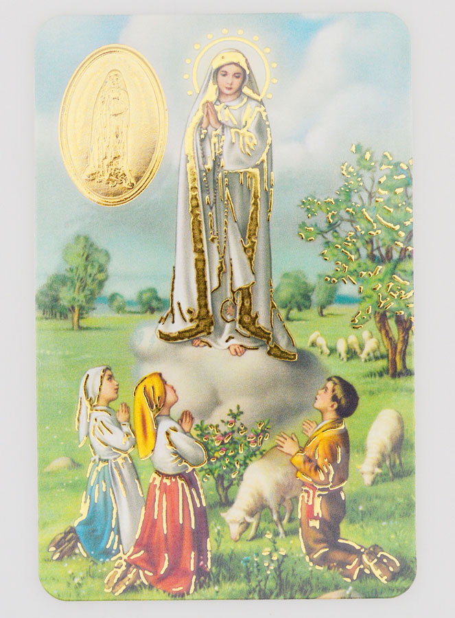 Carte de Prière Médaille Notre Dame de Fatima (pic 1)