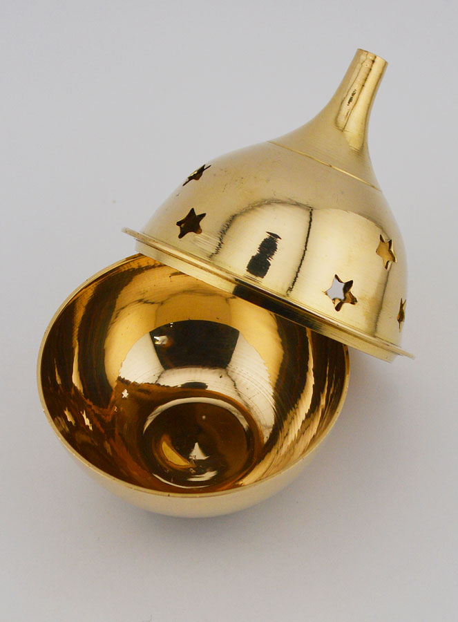 Encensoir d'Eglise - Brûle-encens sur Socle - 10cm (pic 3)