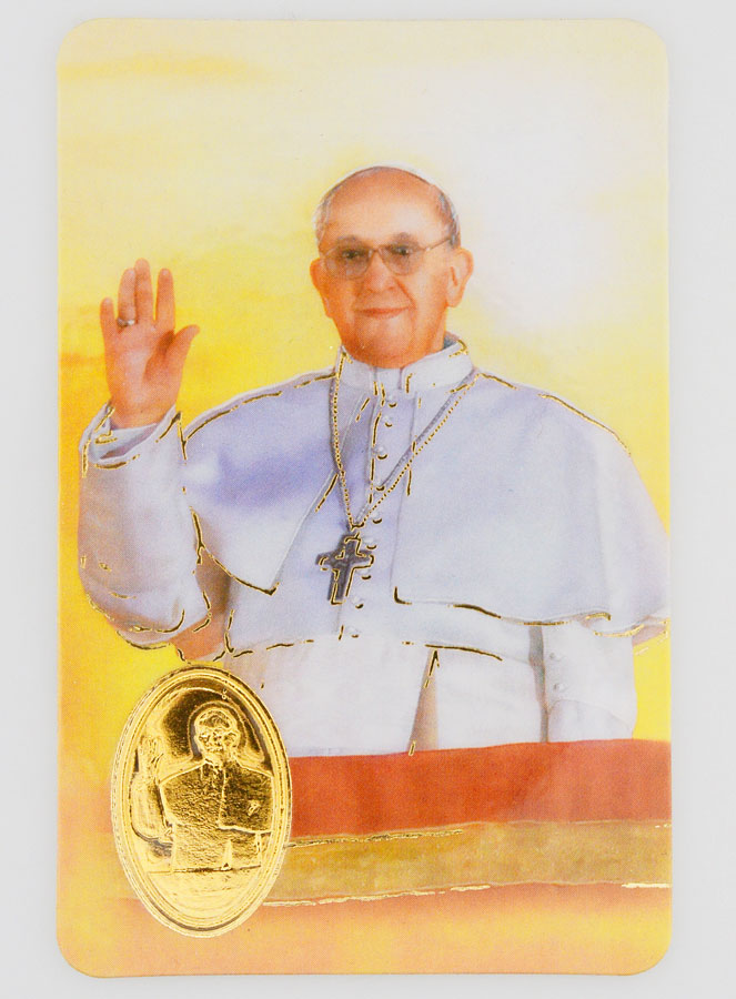Carte de Prière Médaille Pape François (pic 1)