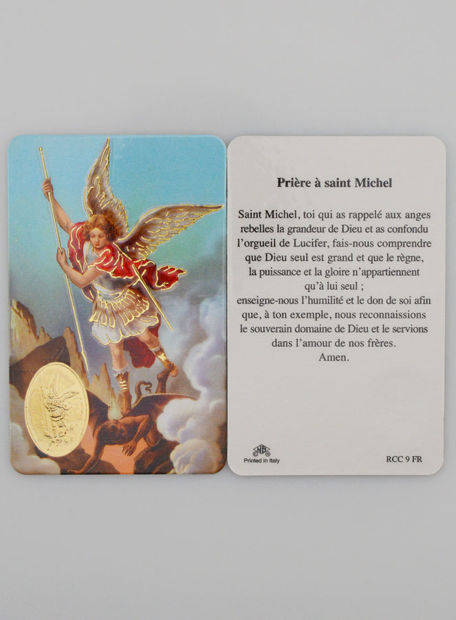 Carte de Prière Médaille Saint Michel Archange (pic 3)