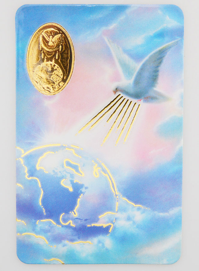Carte De Pri re M daille Esprit Saint La Boutique Des Chr tiens
