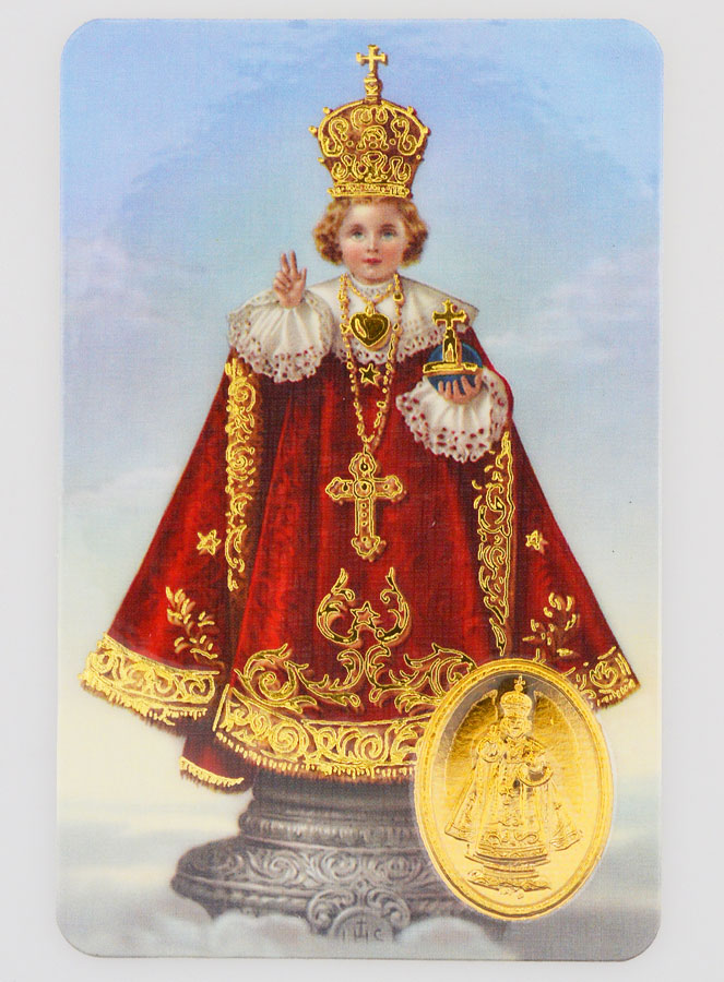 Carte de Prière Médaille Enfant Jésus de Prague (pic 1)