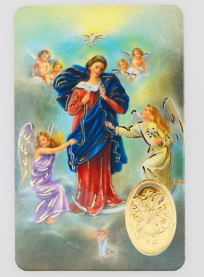 Carte de Prière Médaille Marie qui Défait les Noeuds (pic 1)