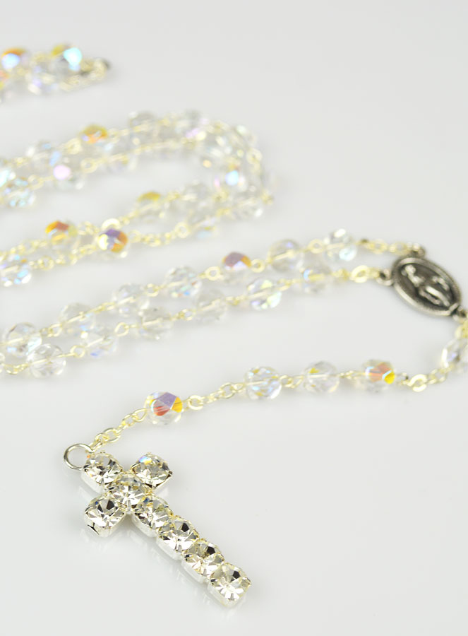 Chapelet en Pierre de Cristal - 60cm (pic 2)