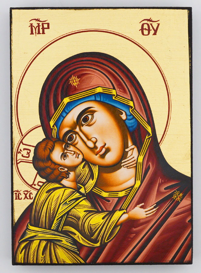 Icône Vierge à l'Enfant Jésus - Vierge de Tendresse 12 cm (pic 1)