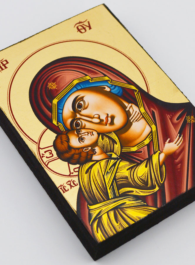 Icône Vierge à l'Enfant Jésus - Vierge de Tendresse 12 cm (pic 3)