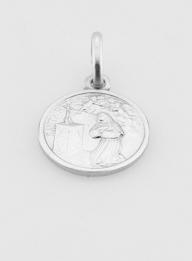 Médaille Sainte Rita en Argent Massif - 12mm (pic 2)