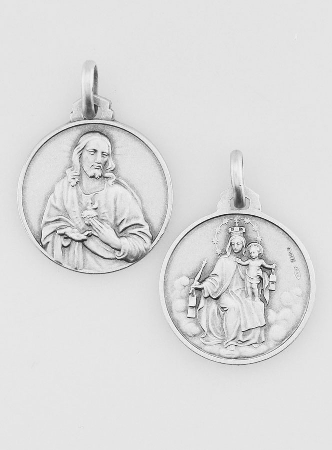 Médaille du Scapulaire en Argent Massif - 18mm (pic 1)