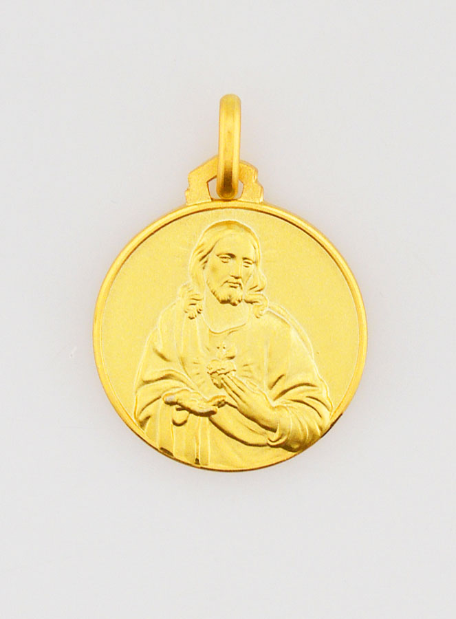 Médaille Scapulaire en Plaqué Or - 18mm (pic 3)