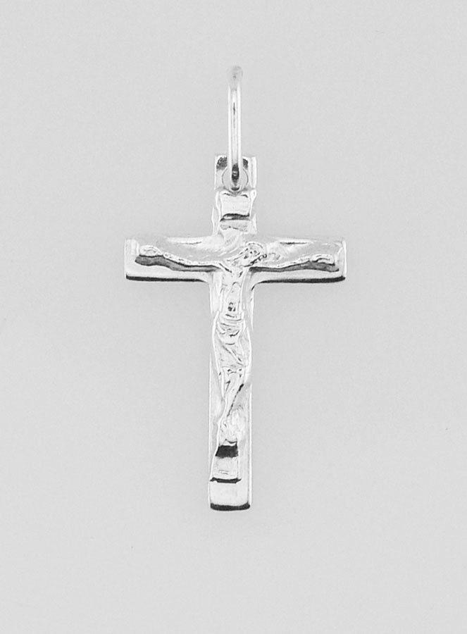 Pendentif Croix en Argent Massif - 20mm (pic 1)