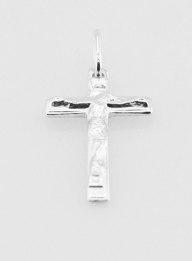 Pendentif Croix en Argent Massif - 20mm (pic 2)