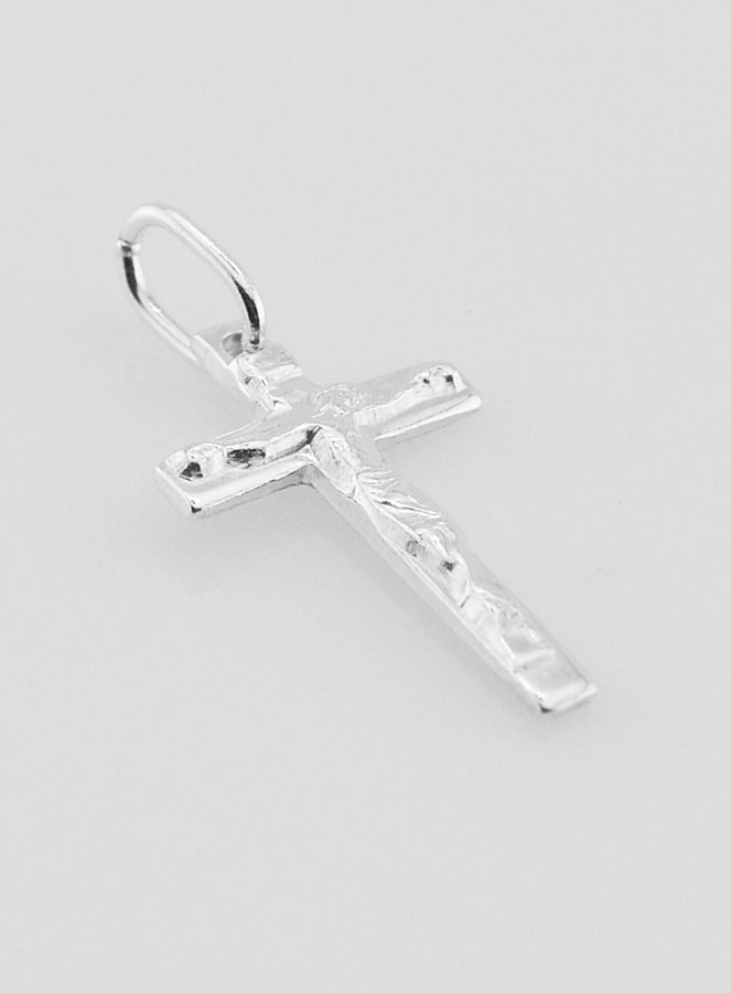 Pendentif Croix en Argent Massif - 20mm (pic 3)