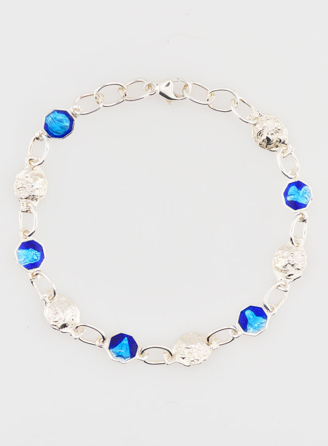 Bracelet Dizainier des Saints en Argent Massif 925/1000 (pic 1)