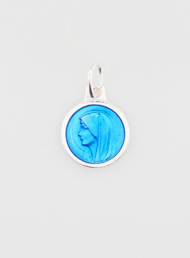 Médaille Profil Vierge Marie - Argent - 12mm (pic 3)