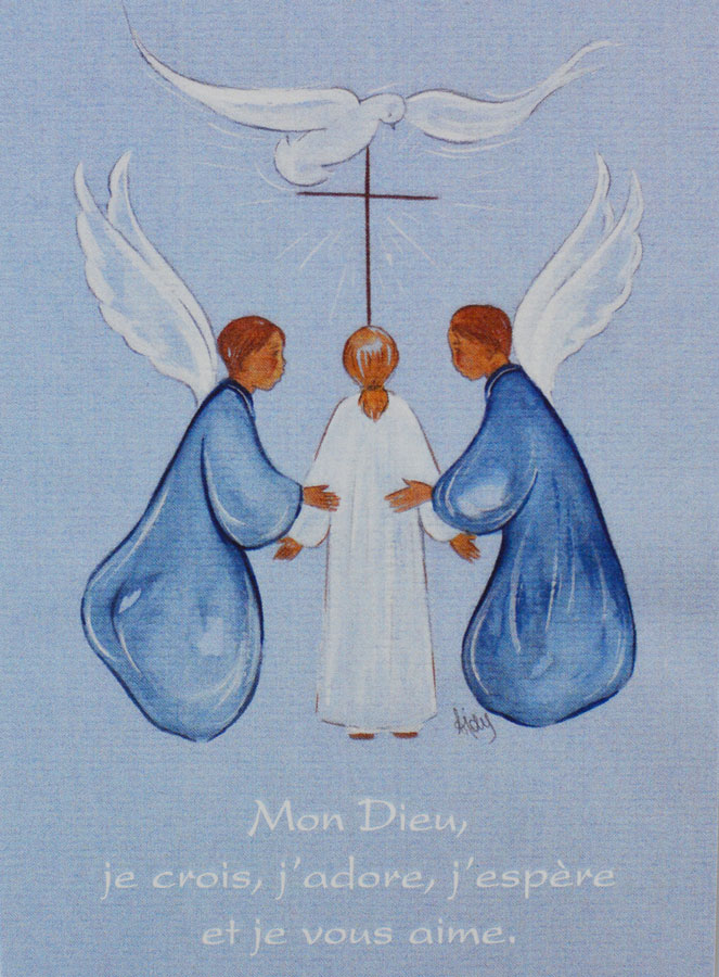 Carte de Communion Fille - Prière de Notre Dame de Fatima (pic 1)
