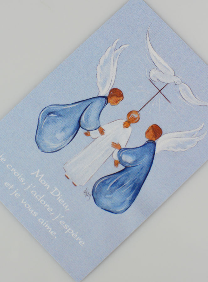 Carte de Communion Fille - Prière de Notre Dame de Fatima (pic 2)