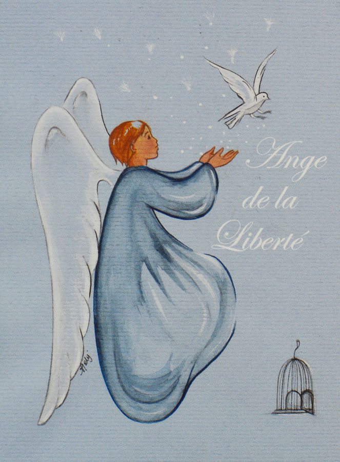 Carte de Baptême - Ange de la Liberté (pic 1)