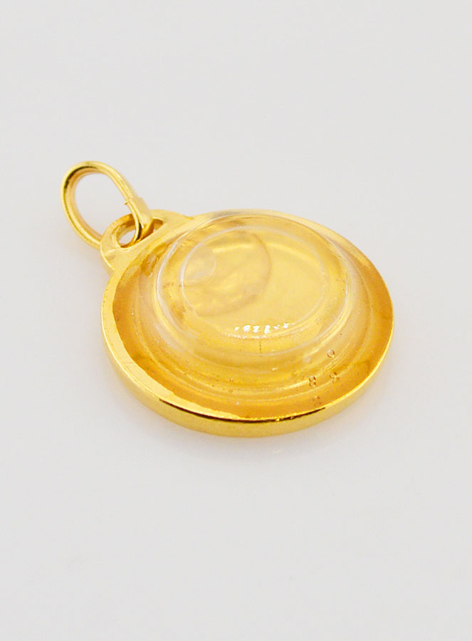 Médaille Profil Sainte Vierge Marie avec Eau de Lourdes - 18mm (pic 4)