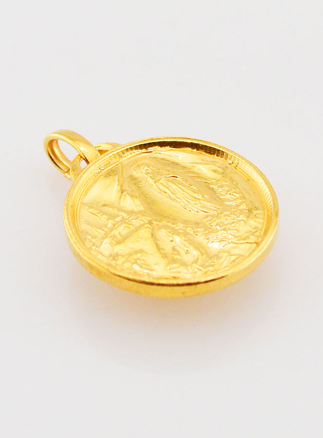 Médaille Apparitions de Lourdes avec Eau de Lourdes - 18mm (pic 3)