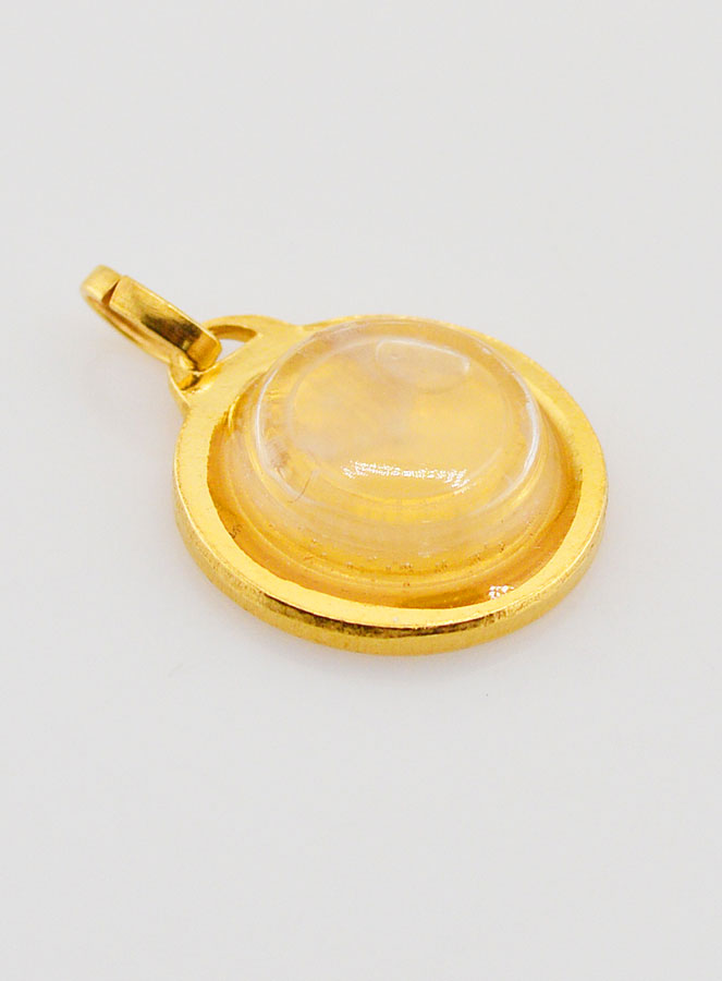 Médaille Apparitions de Lourdes avec Eau de Lourdes - 18mm (pic 4)