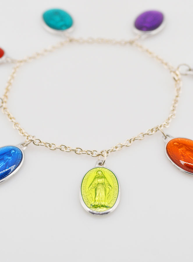 Bracelet Religieux Médailles Vierge Miraculeuse 17mm (pic 2)