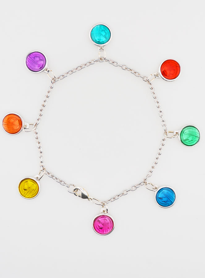 Bracelet Religieux Médailles Vierge Marie 8 Couleurs 10mm (pic 1)