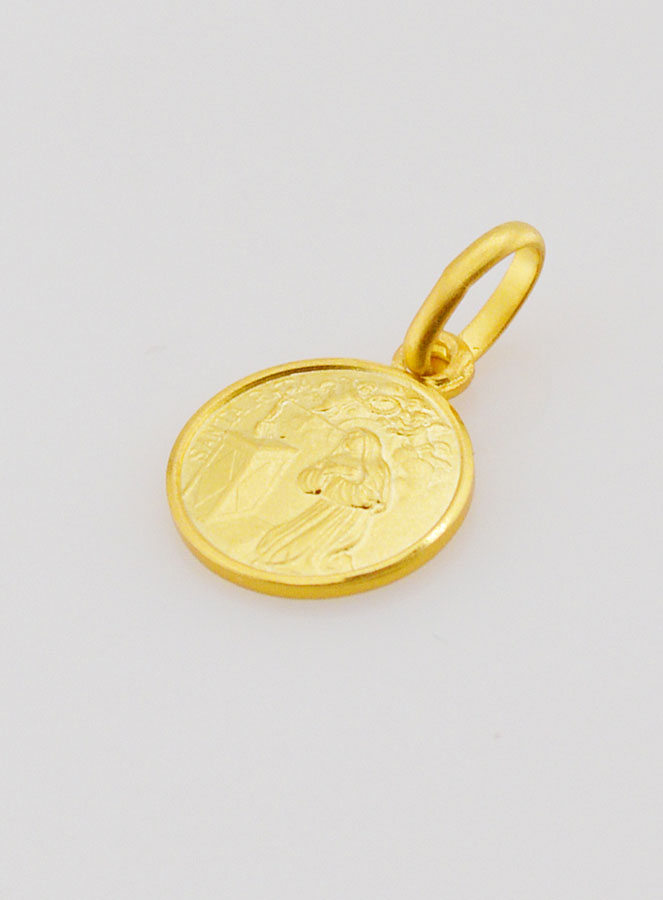 Médaille Sainte Rita en Plaqué Or - 10mm (pic 3)