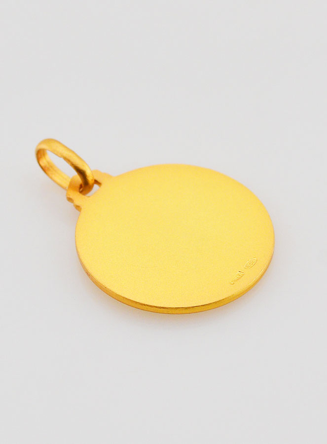 Médaille Saint Christophe en Plaqué Or - 18mm (pic 4)