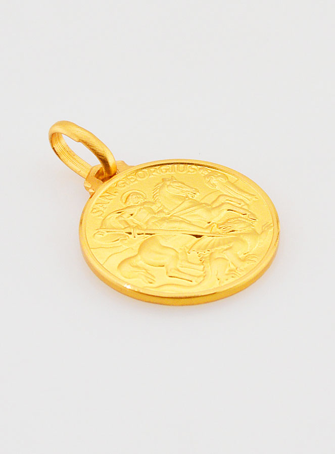 Médaille Saint Georges en Plaqué Or - 16mm (pic 2)