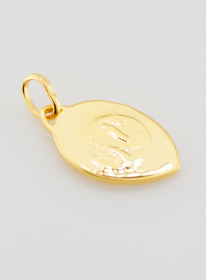 Médaille Vierge Marie en Prière Plaqué Or - 18mm (pic 4)